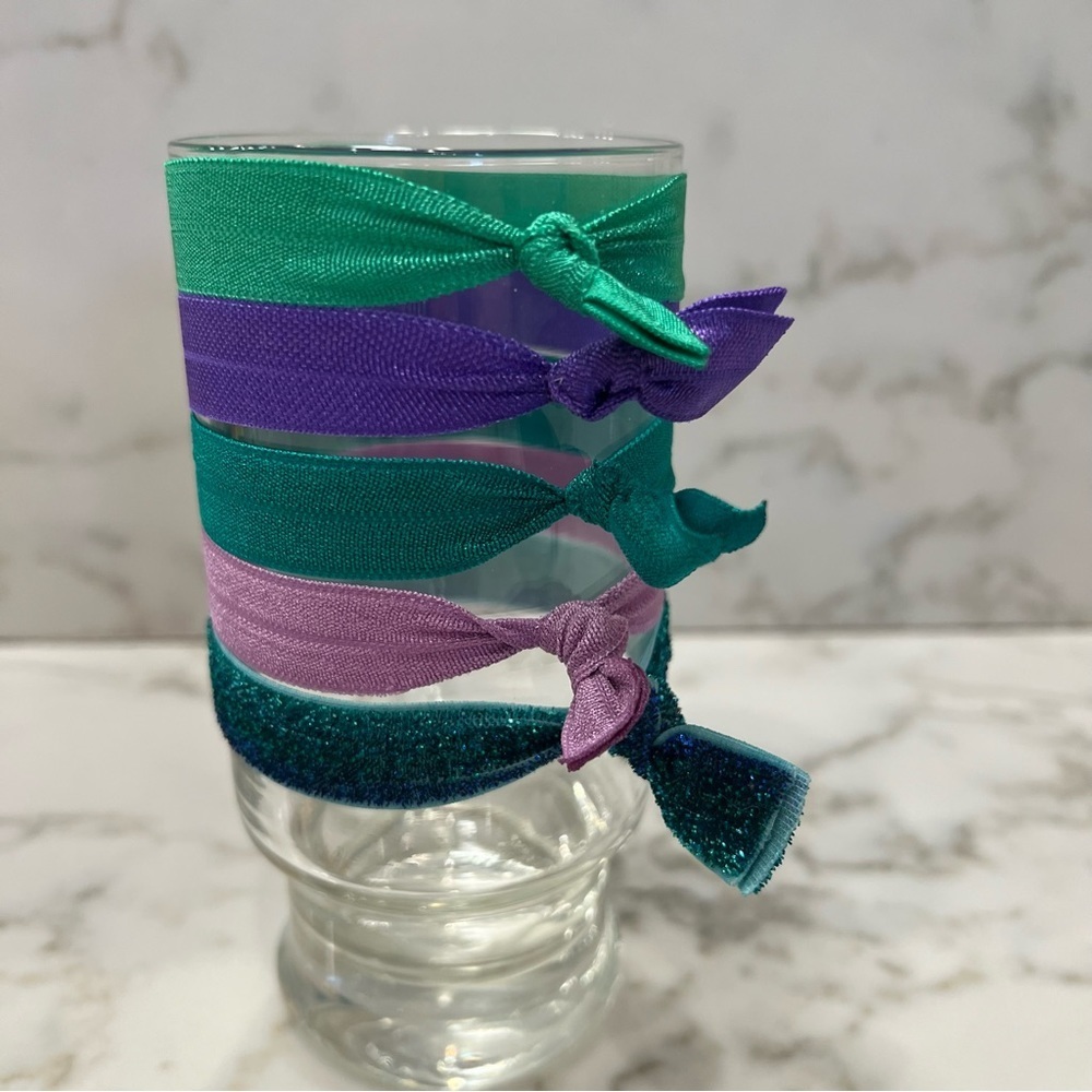 NEW ❤️ Anthropologie - Green, Purple & Pink Mermaid Hair Ties - OS